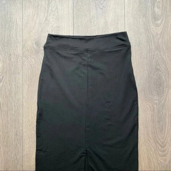 LNA Skirt Slit Mini High Rise Waist Bodycon Pencil Black Stretch Jersey Size S - Picture 10 of 16